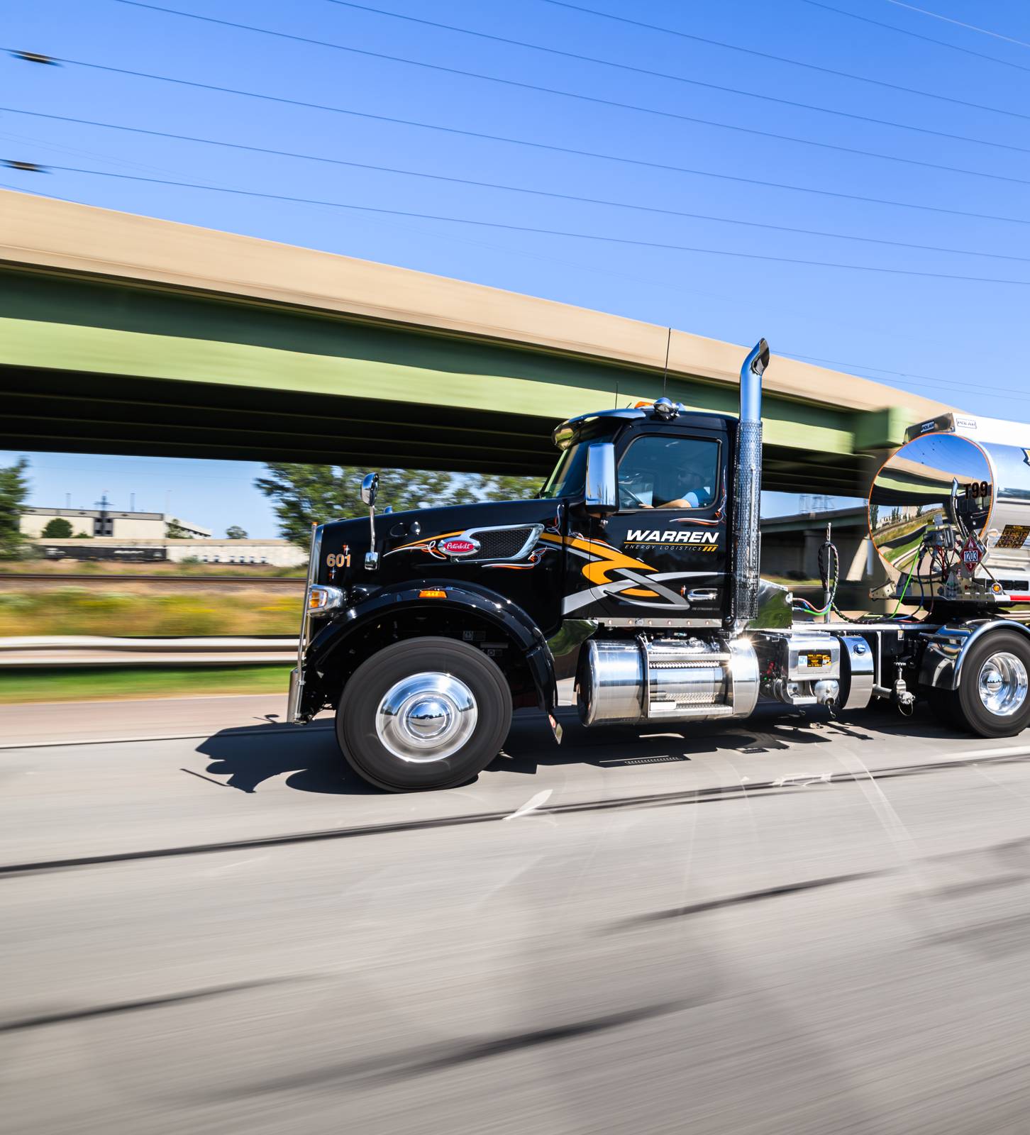 Warren Energy Logistics tanker truck on the highway